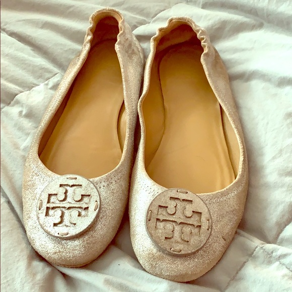 Tory Burch Metallic Minnie Flat - Picture 7 of 9